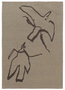 Ferm Living Bavlnená utierka Vuelo Elm Green/Coffee