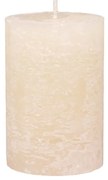 Krémová rustikálna valcová sviečka Macon Variant: Ø: 10cm, V: 15cm, 90hod