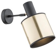 Argon 4279 - Nástenné bodové svietidlo HERMAN 1xE27/15W/230V mosadz/čierna