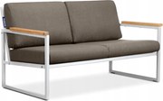 Kovová záhradná lavička Záhradná pohovka biela/béžová Konsimo Tribo loft