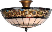 Stropné svetlo Tiffany Graciela - Ø 40 * 23 cm 2x E14 / Max 40W