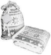 Vánoční deka Saco 001 150x200 cm šedá