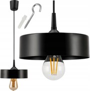 Závěsné stropní svítidlo / lustr LED E27, nastavitelné 0–100 cm, hliníkové stínidlo