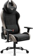 Herné kreslo z textílie Normal Size, čierno-béžové: Diablo X-Horn 2.0 Camel Black
