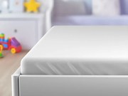 Jersey plachta do detskej postieľky biela 60x120 cm