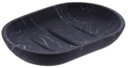 Miska na mydlo Everist Black Marble, čierna