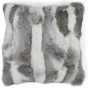 Vankúš z králičie kože Rabbi šedá mix - 40 * 40 * 10cm