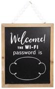 Nástenná drevená ceduľa na heslo Wifi - 25*2*26 cm