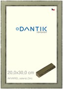 DANTIK rám na obraz 20x30 | AKVAREL zelená (Sklo Čiré)