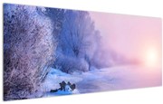 Obraz - Zamrznutá rieka (120x50 cm)
