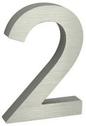 Hliníkové číslo 2 3D brúsený povrch RN.100LV.2.AL.3D