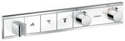 Hansgrohe RainSelect, termostatická sprchová batéria pod omietku, na 3 výstupy, biela/chrómová, HAN-15356400