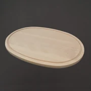 AMADEA Drevená servírovacia doska - podnos ovál, masívne drevo, 38 cm