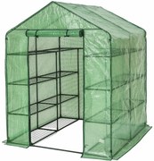 Záhradný fóliovník s policami 140 x 140 x 200 cm