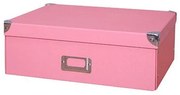Štýlový skladací papierový úložný box ružový, viac veľkostí 22x30x18 cm