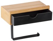 WENKO 24754100 - Držiak toaletného papiera BAMBUSA 18,5x14 cm hnedá/čierna