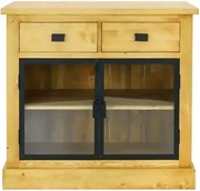 Rustikálna skrinka s 2 zásuvkami a dvierkami 108x50x90 cm