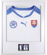 Rám na futbalový dres Falc 5770B, biely