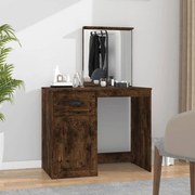 Toaletný stolík so zrkadlom dymový dub 90x50x132,5 cm drevo 816765