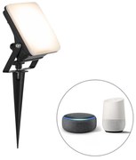 Inteligentné bodové svetlo čierne 12,8 cm vrátane LED IP65 so zemným hrotom - Ruud