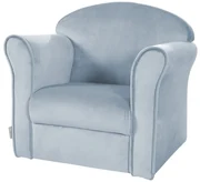 Svetlomodré zamatové detské kresielko Lil Sofa – Roba