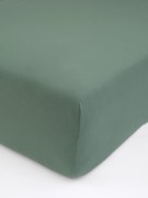 Jersey prostěradlo s elastanem 140 × 200 cm – olivové