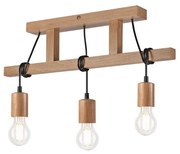 Prisadený luster LEON 3xE27/60W/230V dub