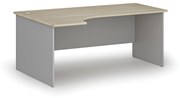 Kancelársky rohový pracovný stôl PRIMO GRAY, 1800 x 1200 mm, ľavý, sivá/dub prírodný