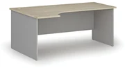 Kancelársky rohový pracovný stôl PRIMO GRAY, 1800 x 1200 mm, ľavý, sivá/dub prírodný