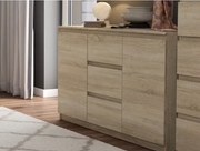 Komoda s 3 zásuvkami Carlos, dub sonoma, 120 cm%