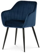 Jedálenská stolička Autronic 58x84 cm modrá látka PIKA BLUE4