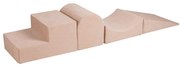 Krémové zamatové penové ihrisko 45x193x30 cm Montessori – Meowbaby