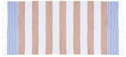 Plážová osuška FARAO 90 x 180 cm, hnedo-biela, 70% bavlna | 30% polyester
