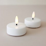 STAR TRADING Čajová LED sviečka Flamme White 5,8 cm – set 2 ks