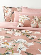 Obliečka na paplón z bavlneného saténu's kvetinovou potlačou Flori