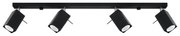 Bodové svietidlo Merida, 4x čierne kovové tienidlo, (možnosť polohovania)