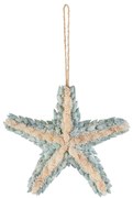 Závesná dekoratívne hviezdica z mušličiek - 16 * 4 * 26,5 cm