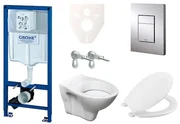 Cenovo zvýhodnený závesný WC set GROHE do ľahkých stien / predstenová montáž + WC S-Line S-line Pro 38528SET-KR
