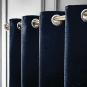 Tmavomodré termozávesy v súprave 2 ks zo ženilky 229x183 cm Selene Luxury Chenille – Hyperion