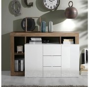 Komoda LENOR biela/dub