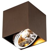 Dizajnové bodové svetlo tmavo bronzové štvorcové otočné a naklápateľné - Box
