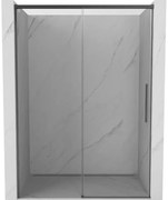 Mexen Rox, posuvné sprchové dvere 140 cm, 8mm číre sklo, brúsený grafit profil, 8C2-140-000-66-00