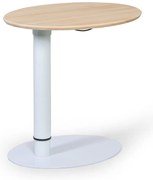 Oválny výškovo nastaviteľný stôl, 50x65 cm