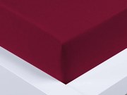 XPOSE® Detská jersey plachta Exclusive - vínová 80x160 cm