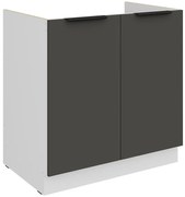 Kuchynská skrinka Aria-Gr/Wh Anti Fingerprint 80zl 2f Bb