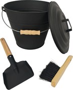 Vedro na popol s kefou a lopatou 10l RD52571