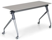 Skladací stôl so sklopnou doskou TRAINING PLUS, 145x45 cm, sivá