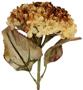 Žltá umelá dekorácia sušená kvetina hortenzie - 15*15*47 cm