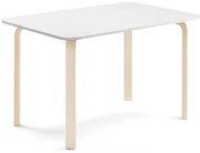 Stôl ELTON, 1200x800x710 mm, laminát - biela, breza