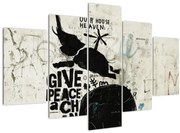 Obraz - Slon nad zemou (150x105 cm)